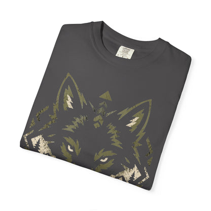 Wolf Head T-Shirt — "Track. Hunt. Survive." Outdoor Hunting Graphic Tee